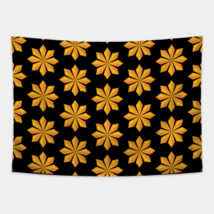 Yellow Crystal flower pattern Tapestry