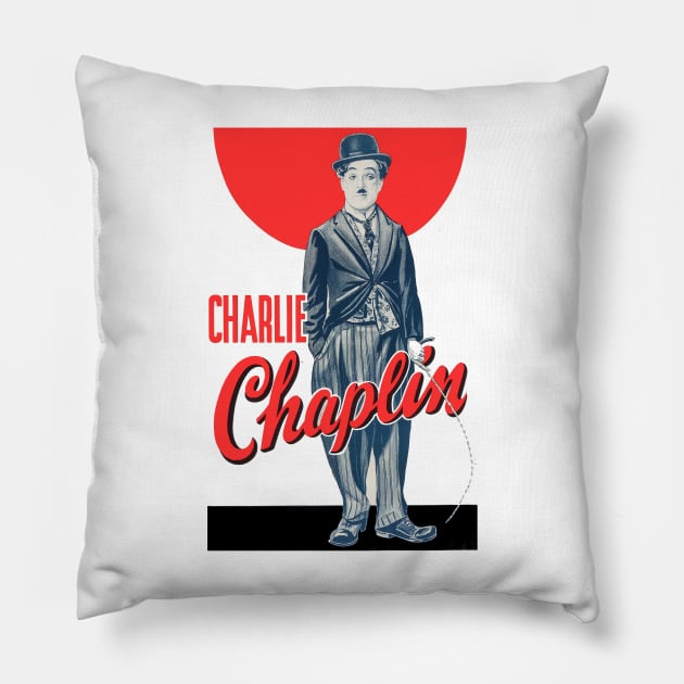 Charlie Chaplin Comedy Great Pillow by ZippyFraggle1