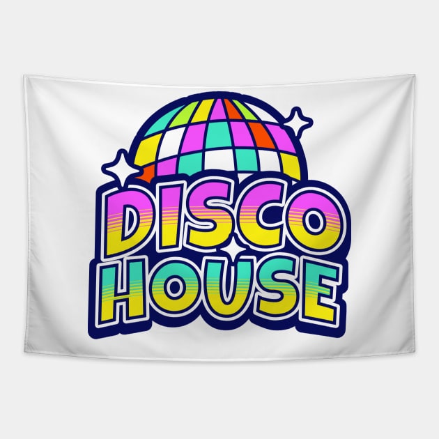 DISCO HOUSE  - Y2K Disco Ball Tapestry by DISCOTHREADZ 