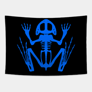 Frog Skeleton (Blue) Tapestry