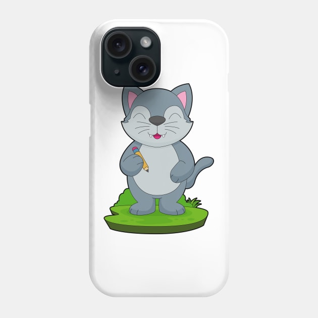 Cat School Pencil Phone Case by Markus Schnabel