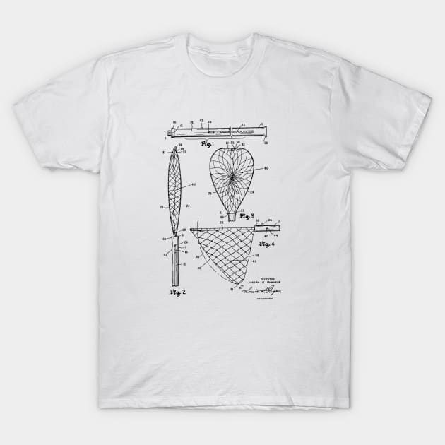 Fishing Net Vintage Patent Drawing - Patent - T-Shirt