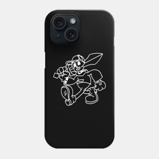 Game Knight Toon Pocket - White Outline Phone Case