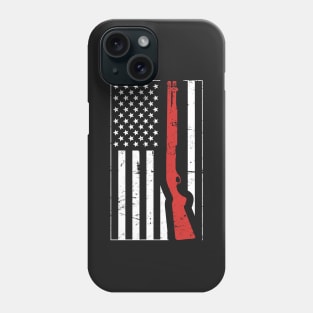 American Flag & Shotgun - Skeet Shooting Phone Case