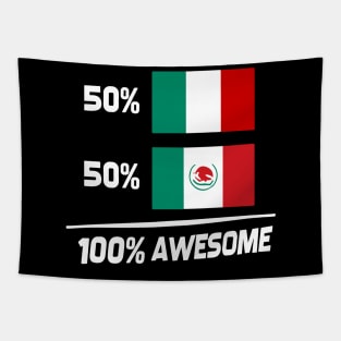 Italian Mexican Flag Italia Italy Mexico Tapestry