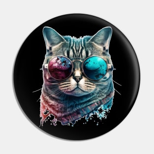 cute cat wearing glasses Pin