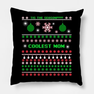 Coolest Mom Ugly Christmas Sweater Pillow