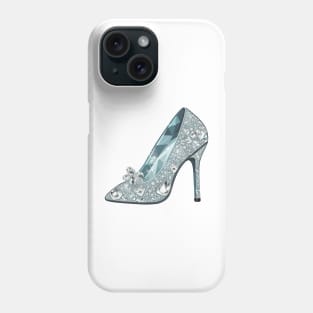 Diamond Covered High Heel Shoe Glass Slipper Phone Case
