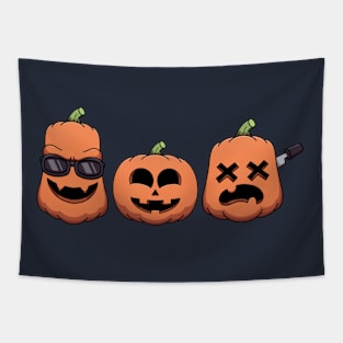 Funny Pumpkins Tapestry