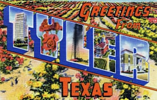 Greetings from Tyler, Texas - Vintage Large Letter Postcard Magnet