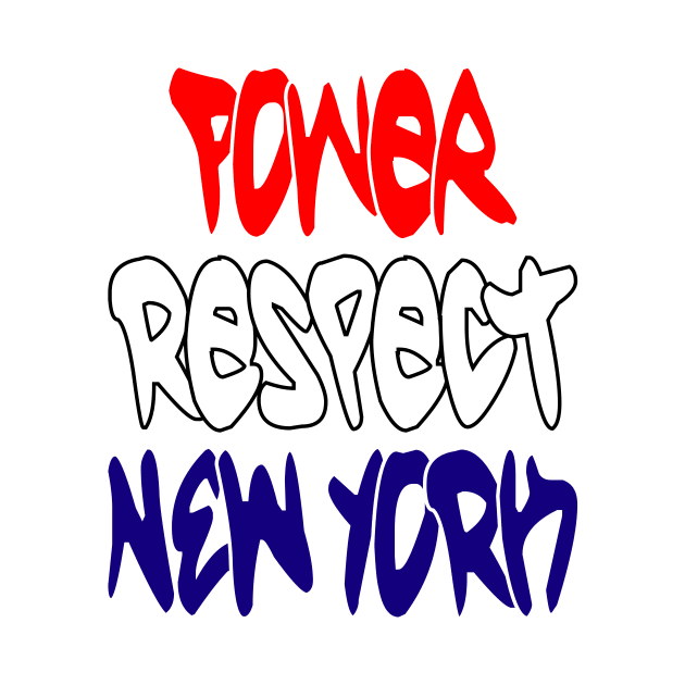 Vintage Vibes 80's POWER RESPECT NEW YORK CITY by Gregorous Design