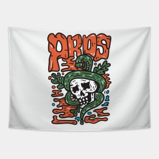 pros snakes skull Tapestry