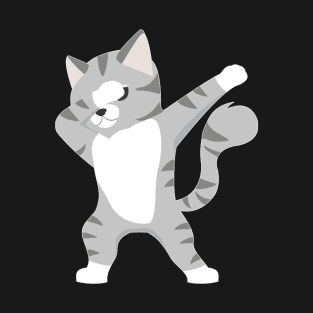 Dabbing Cat Cute Funny Dabbing Cats Lovers For Girls Kids T-Shirt