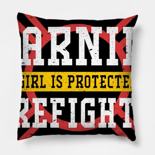 Protected by a Firefighter Wife Girlfriend Gift Pillow