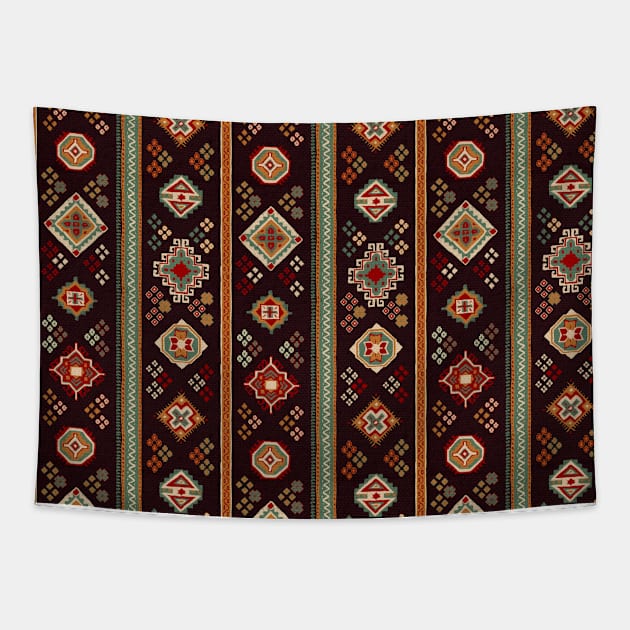Caucasian Rugs(Stripe) - Walnuts Tapestry by akaneyabushita