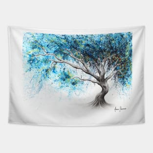 Blue Crystal Dream Tree Tapestry