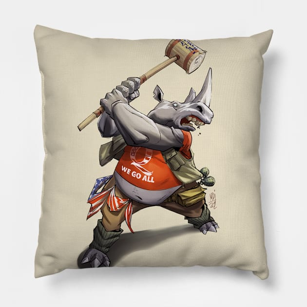 TMNT Rocksteady Pillow by markodjeska