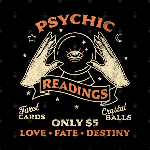 Fortune Teller Psychic Readings Tarot Crystal Ball Vintage by OrangeMonkeyArt