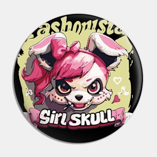 Skull Girl, Skull Fun T-Shirt 06 Pin