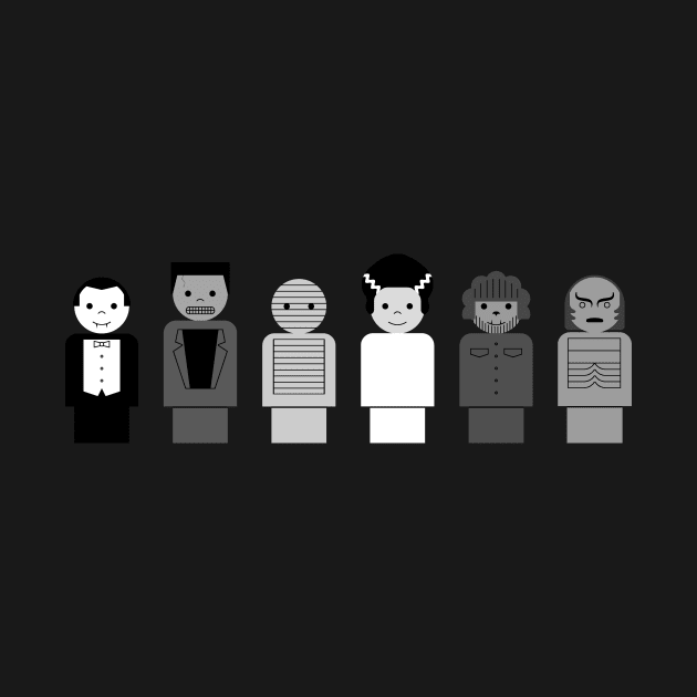 Little Monster People (lineup - B&W) by GloopTrekker