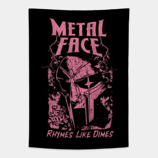 Vintage Bootleg Metal Face Pink Tapestry