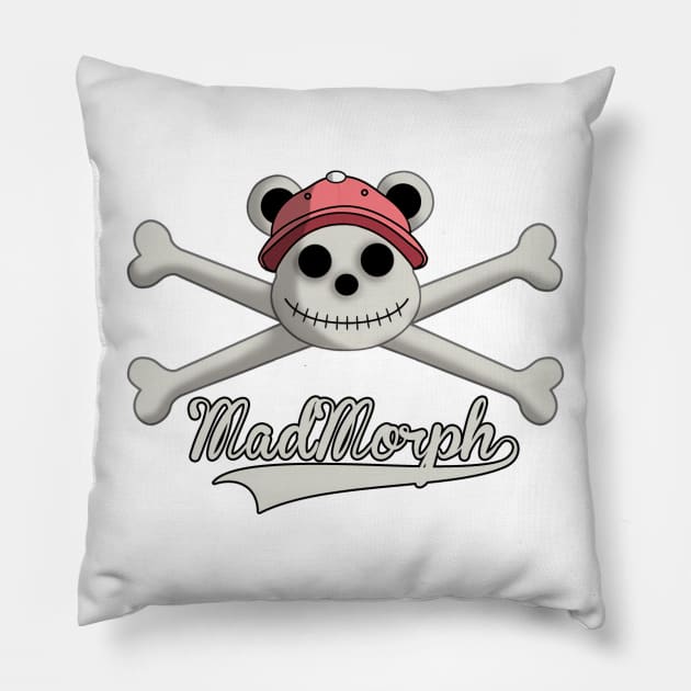 Skeleton Bear - Skull & Crossbones Pillow by MadMorph