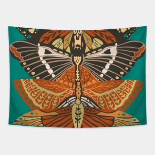 BOHO BUTTERFLY COLLAGE ART Tapestry