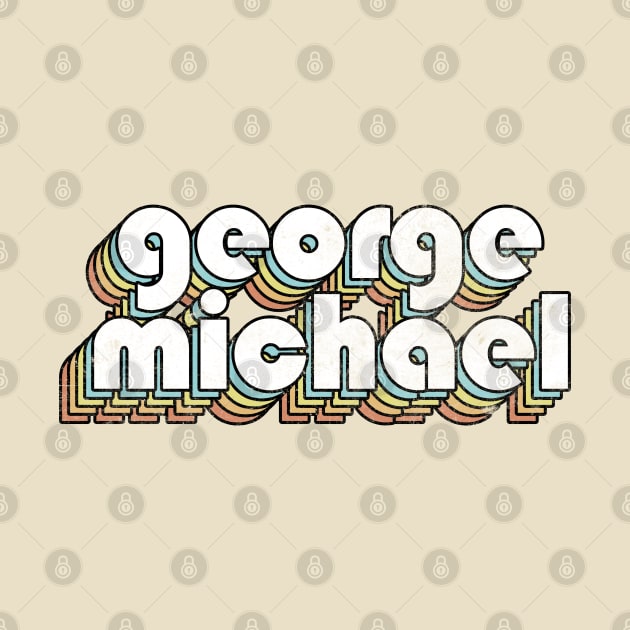 George Michael - Retro Rainbow Letters by Dimma Viral