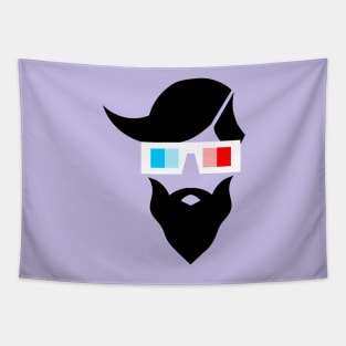 Hipster character design with 3D glasses Tapestry