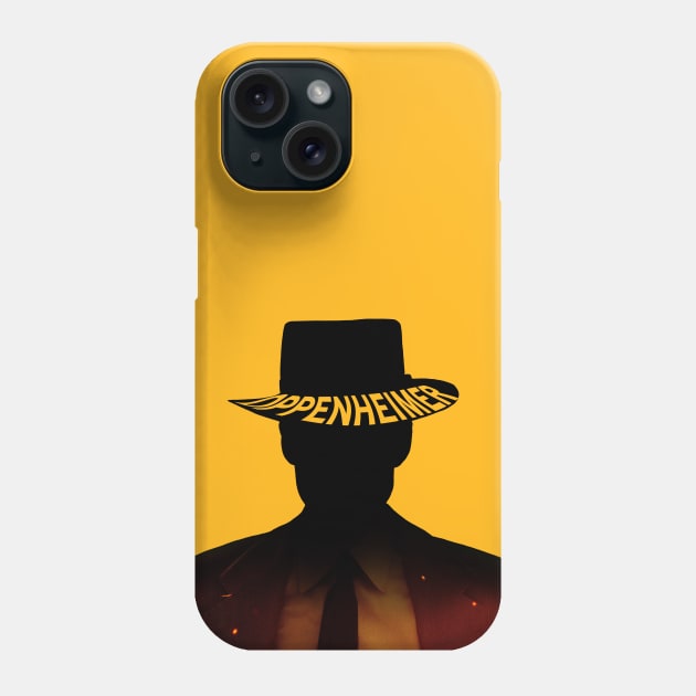 Oppenheimer's Closeup Dark Cutout Phone Case by TWOintoA