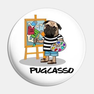 Pugcasso Dog T shirt Pin