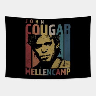 Retro Men John Cougar Gift For Fans Tapestry