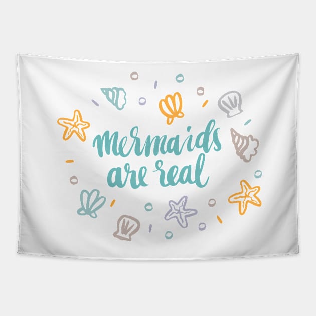 Mermaids are real Tapestry by Viaire