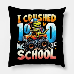 I Crushed 100 Days Of School Dinosaur Back To School Pillow