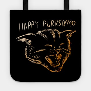 Meowing Cat On Purrsday Tote