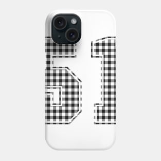 Plaid Number - 51 - Dark Phone Case