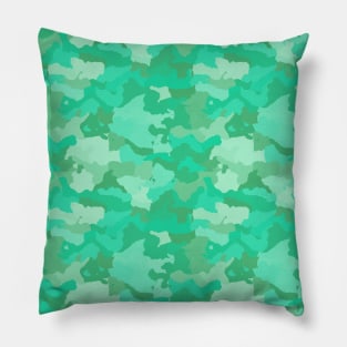 Sea Mint Camo Camouflage Pattern Pillow