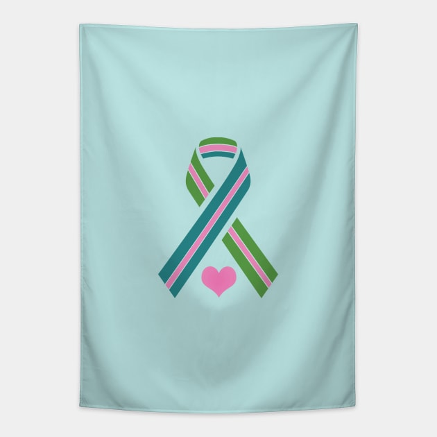 MBC Awareness Ribbon Tapestry by Trent Tides