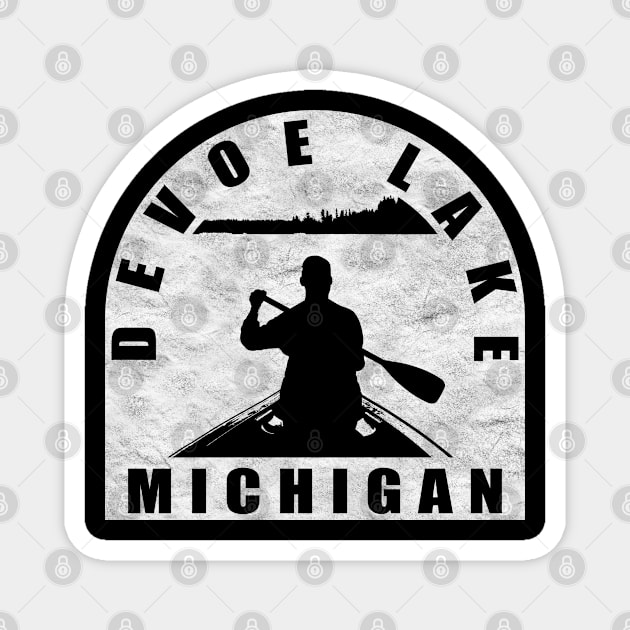 Devoe Lake Canoeing Michigan Magnet by BirdsEyeWorks