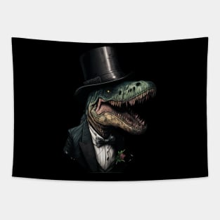 Dinosaur Trex with Top hat Tapestry