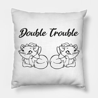 Double Trouble - Cats Lovers Pillow