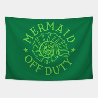 Mermaid Off Duty - green Tapestry