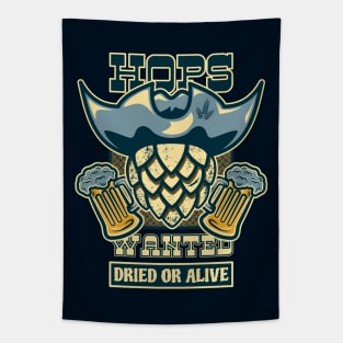 Beer Hops Pirate Tapestry