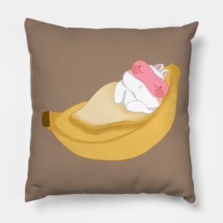 Sleppy Bunny inside the Banana Bed _ Bunniesmee Pillow