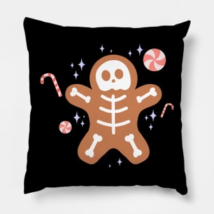 Skeleton Gingerbread Man Pillow