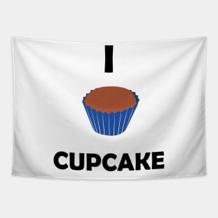 Funny design saying I Cupcake, Bakery, cute delicious cupcake Tapestry