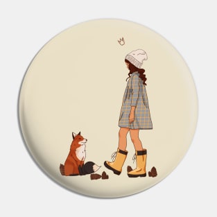 The Girl and the Fox Pin