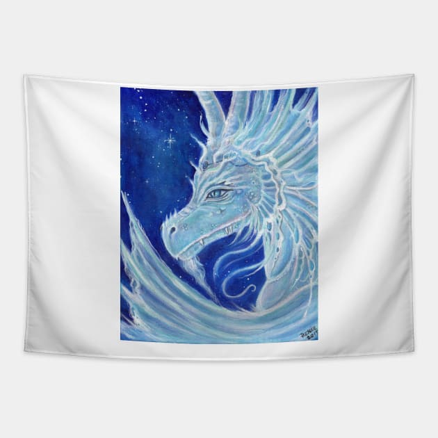 The Ice dragon by Renee L Lavoie Tapestry by ReneeLLavoie