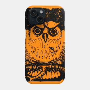 Spooky Orange Halloween Owl Phone Case