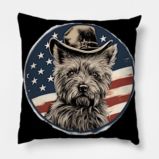 Cairn Terrier 4th of July Pillow